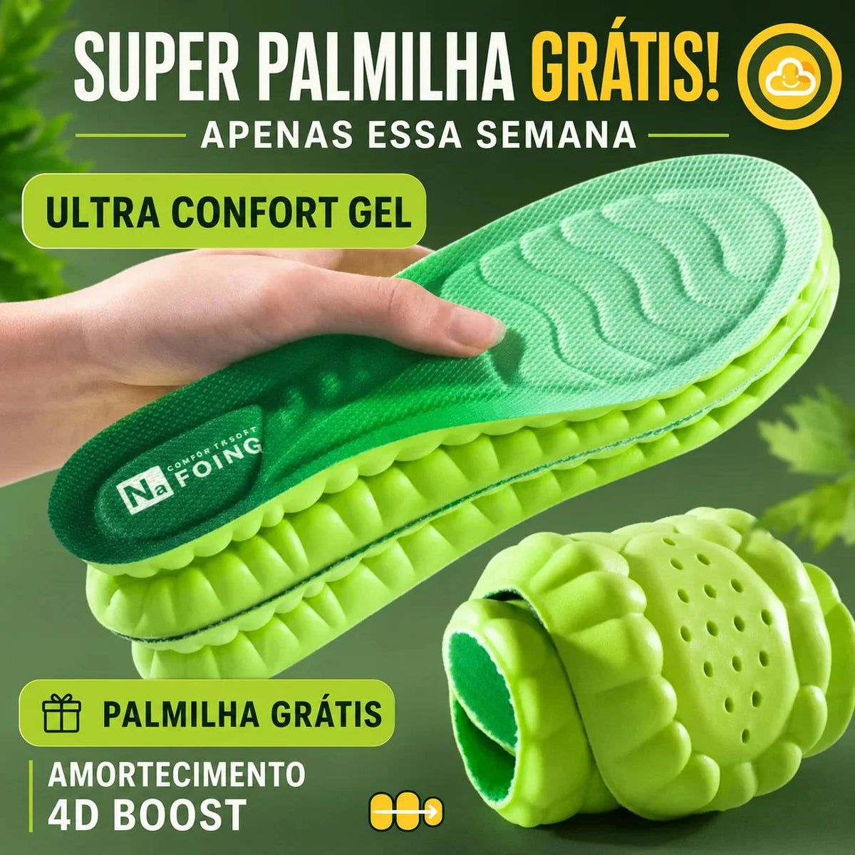 Tênis Ortopédico Conforto Flex - 71% OFF + Palmilha Grátis